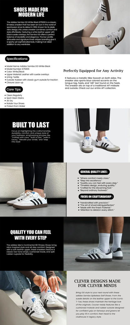ORIGINALS SAMBA OG WHITE BLACK UNISEX